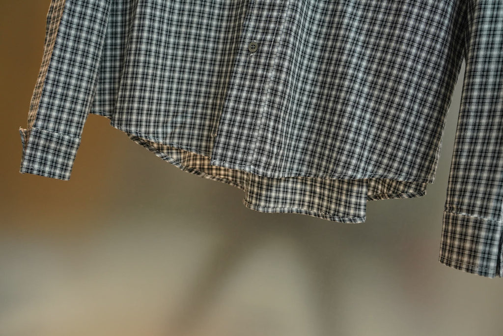 Acne Studios Check Patch‑Pocket Long‑Sleeve Button‑Down Shirt