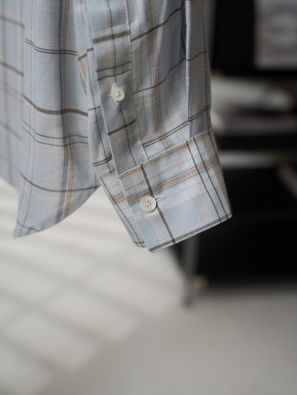 Acne Studios Plaid Oversized Long‑Sleeve Button‑Down Shirt