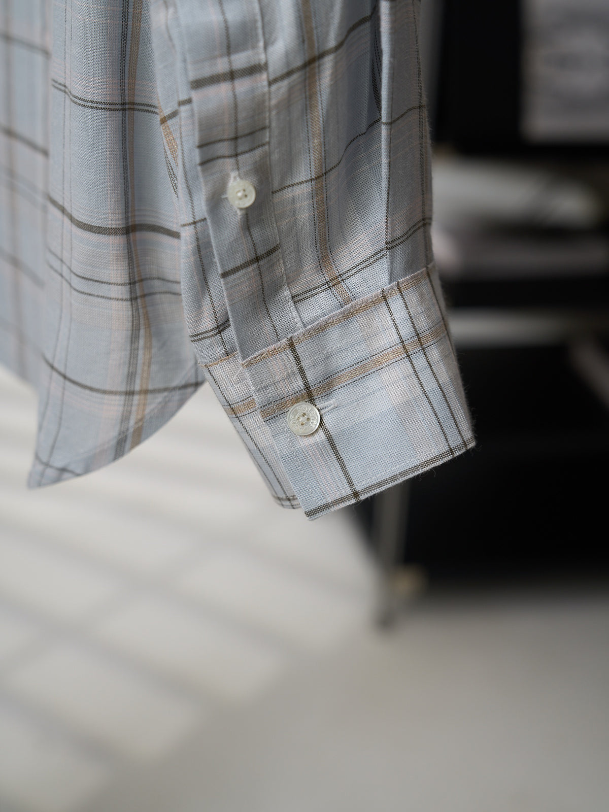 Acne Studios Plaid Oversized Long‑Sleeve Button‑Down Shirt