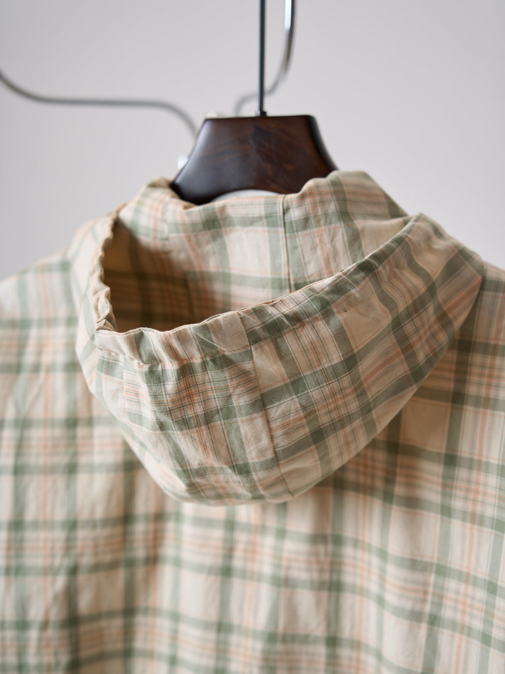 Acne Studios Plaid Zip‑Up Hooded Jacket