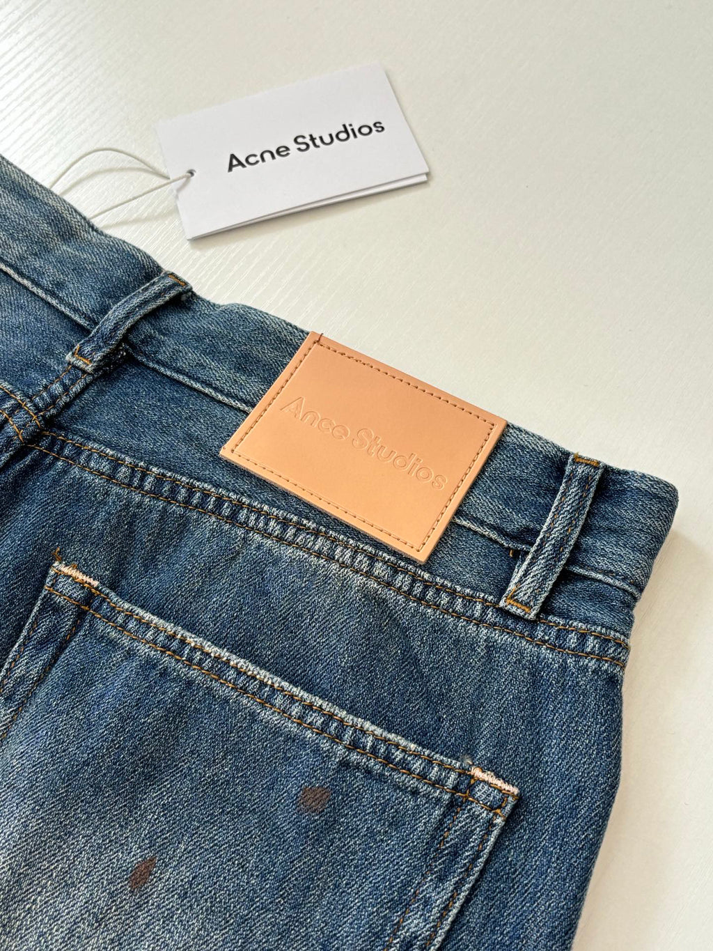 Acne Studios Paint‑Splatter Vintage Wide‑Leg Jeans