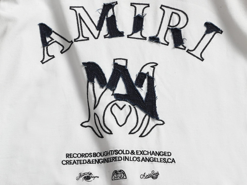 AMIRI MA Heart Motif Crew Neck Short‑Sleeve T‑Shirt