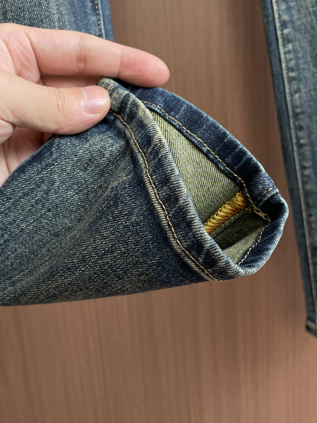 Ralph Lauren Men's Vintage Washed Slim Straight Denim Jeans With Gold‑Tone Hardware