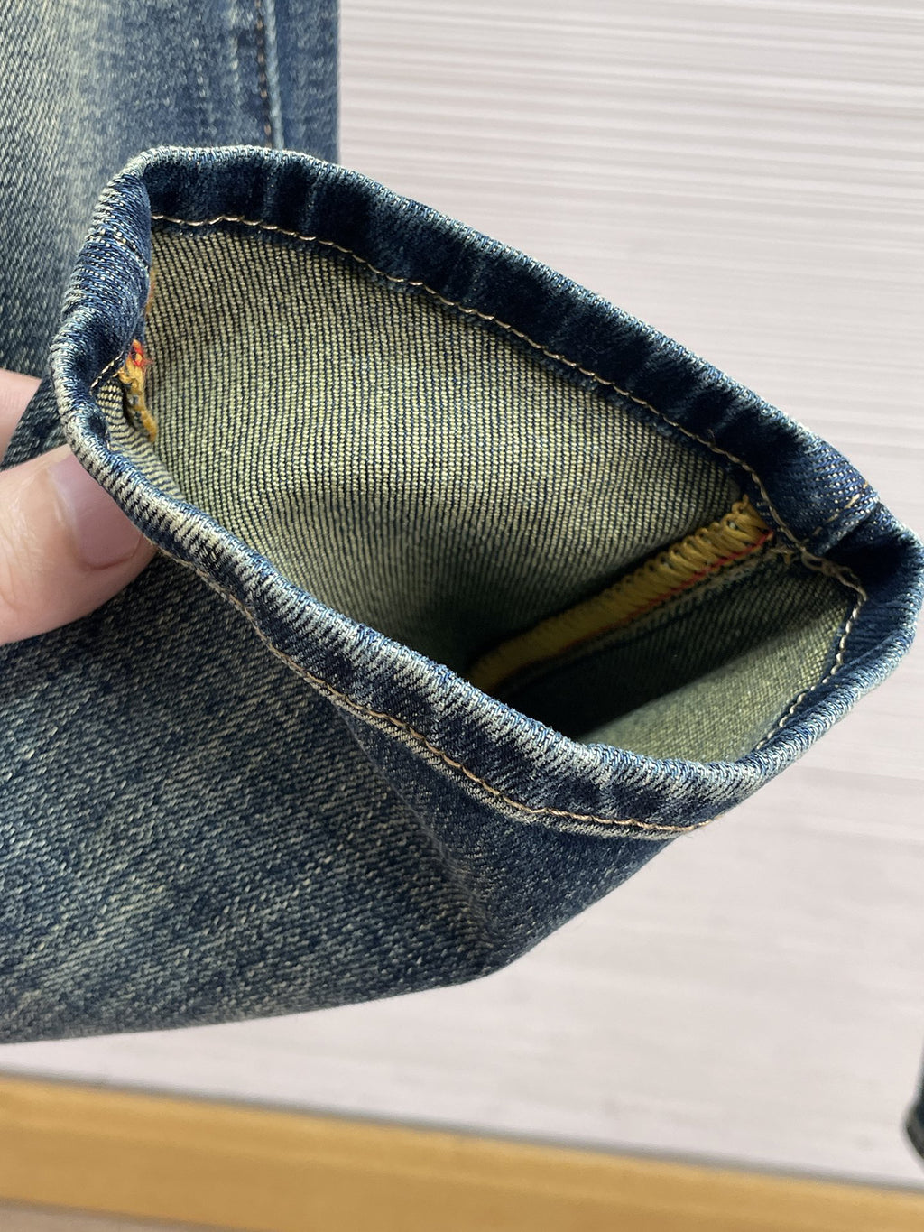 Ralph Lauren Men's Vintage Faded Slim‑Fit Denim Jeans