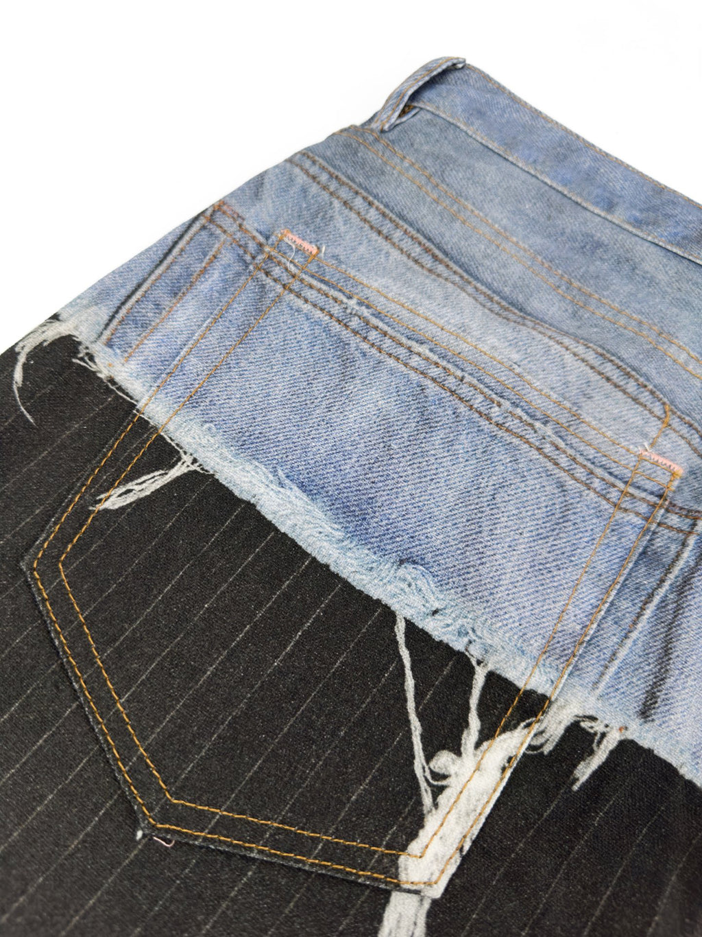 Acne Studios Patchwork Distressed Wide‑Leg Jeans