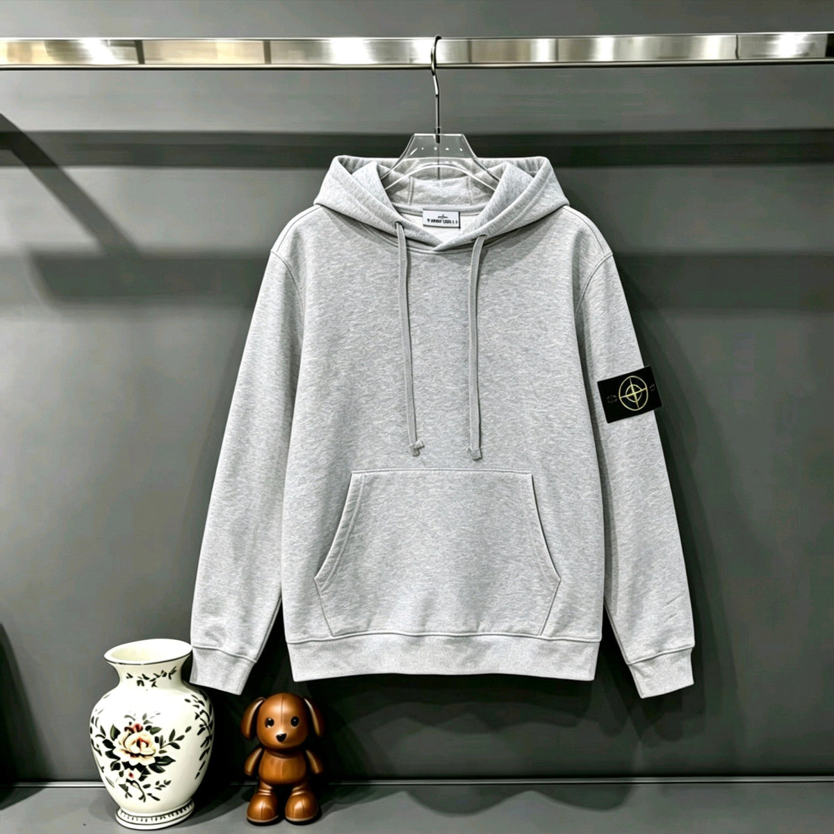 Stone Island Classic Compass Badge Pullover Hoodie Sweatshirt