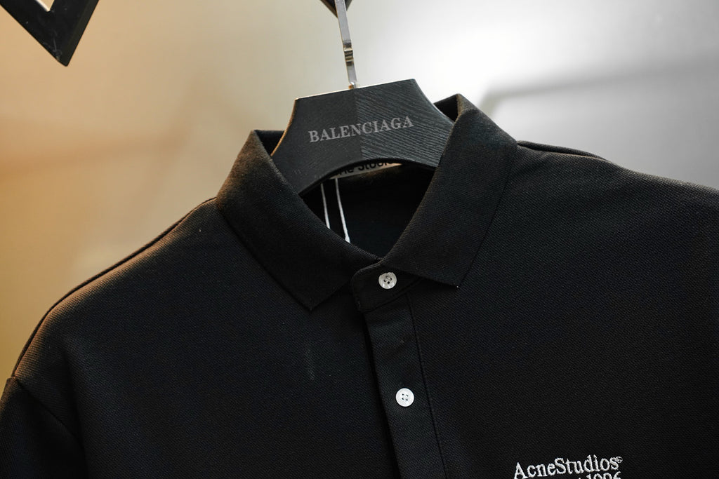 Acne Studios Est.1996 Chest Logo Short‑Sleeve Polo Shirt