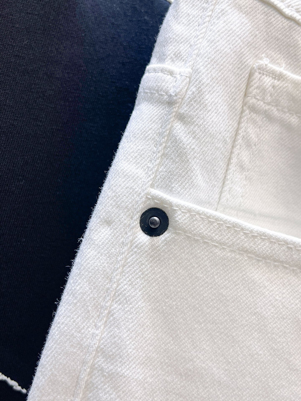 Ralph Lauren Men's White Wide‑Leg Denim Pants