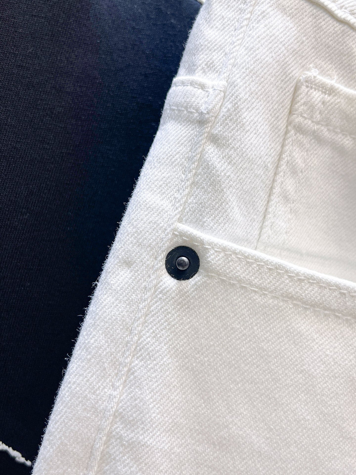 Ralph Lauren Men's White Wide‑Leg Denim Pants