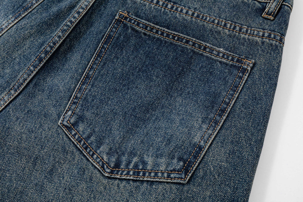 AMIRI Bone MA Logo Vintage Wash Baggy Denim Jeans