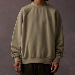 FOG Essentials Silicone Print Fleece Crewneck Sweatshirt – 23SS American Streetwear