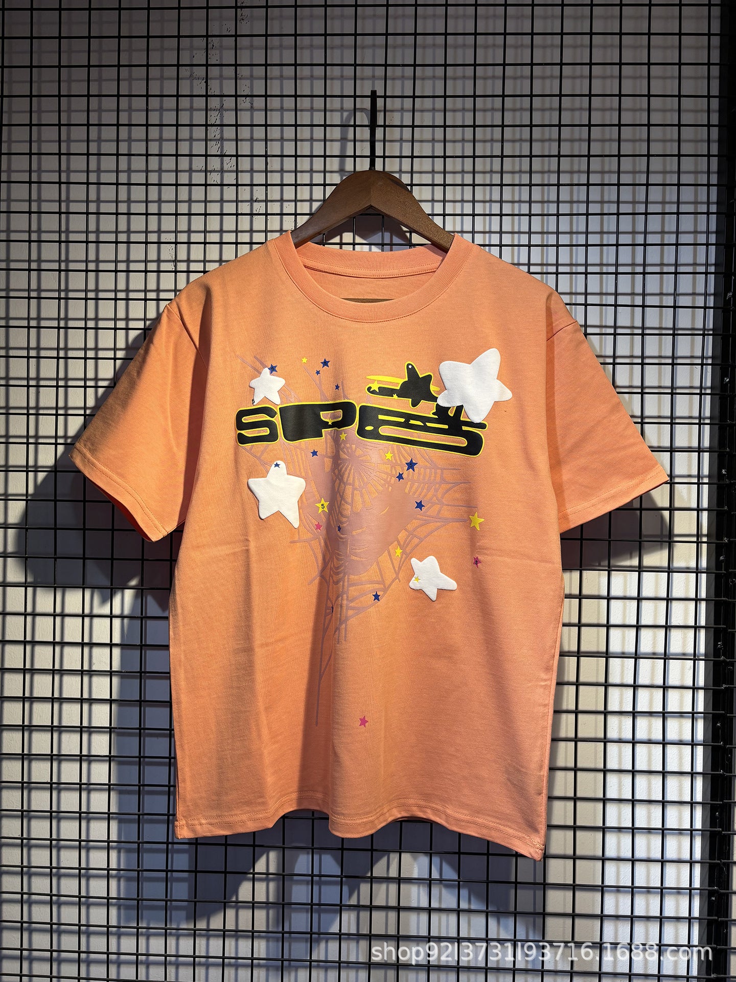 Sp5der Spider Web Bubble Letter Graphic Tee