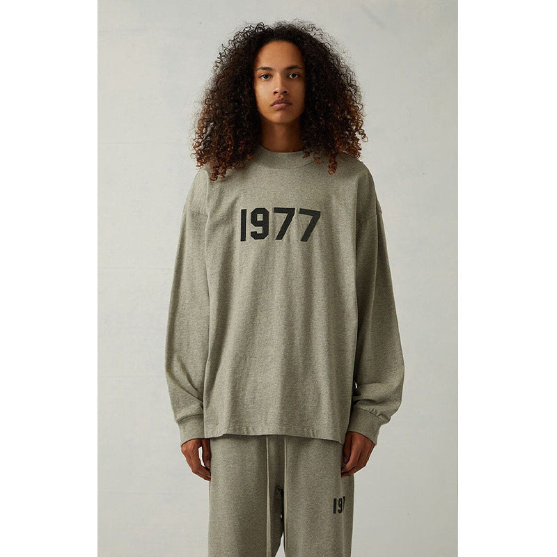 FOG Essentials 1977 Flocked Long Sleeve T-Shirt – 2022SS Men's Streetwear