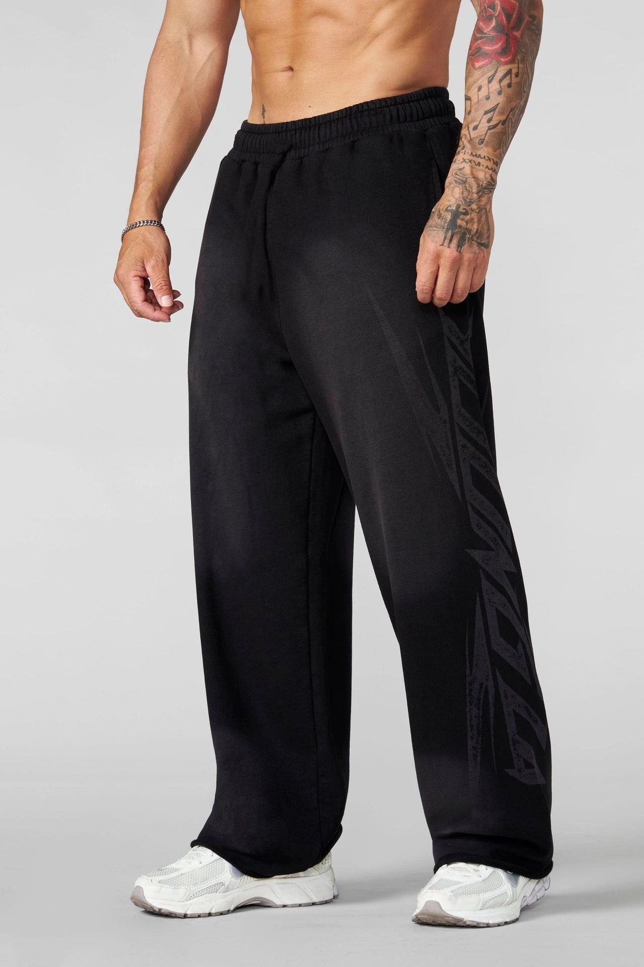 YOUNGLA Men's Graphic Training Joggers – Muscle Fit Workout Pants
