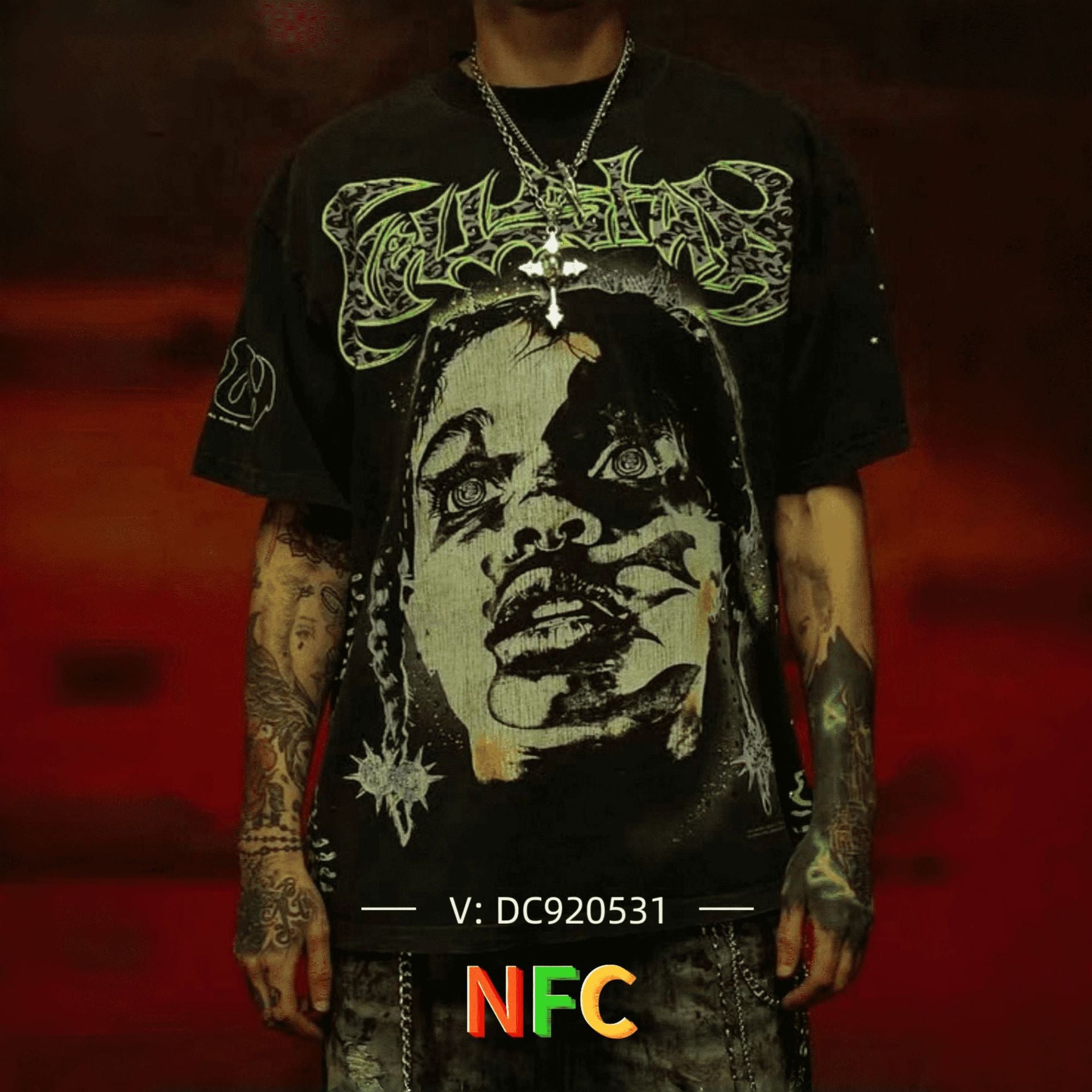HELLSTAR 2025 American Streetwear Heavyweight Washed Vintage Oversized Short Sleeve T-Shirt