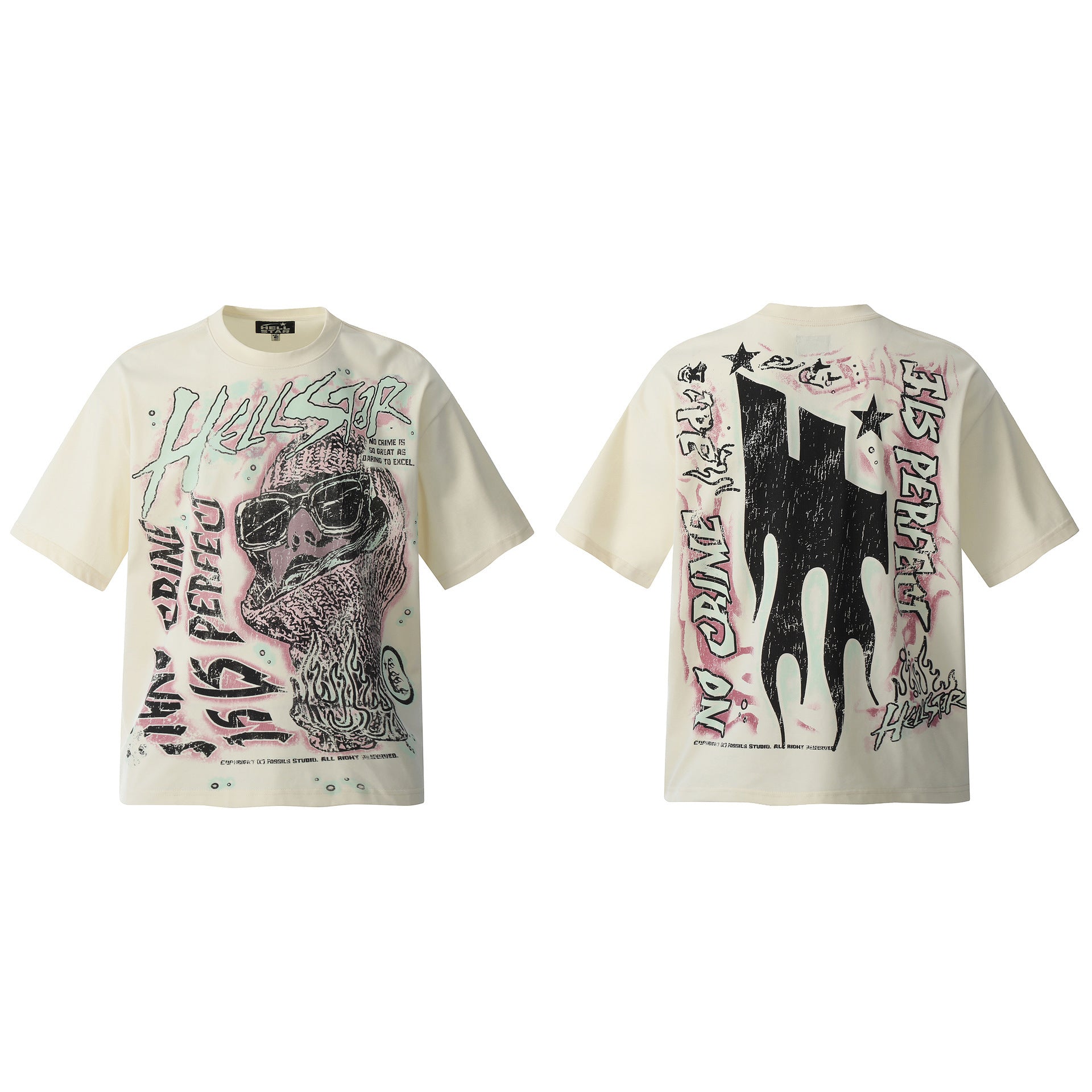 HELLSTAR Vintage Graphic Print Oversized Tee – Unisex Streetwear