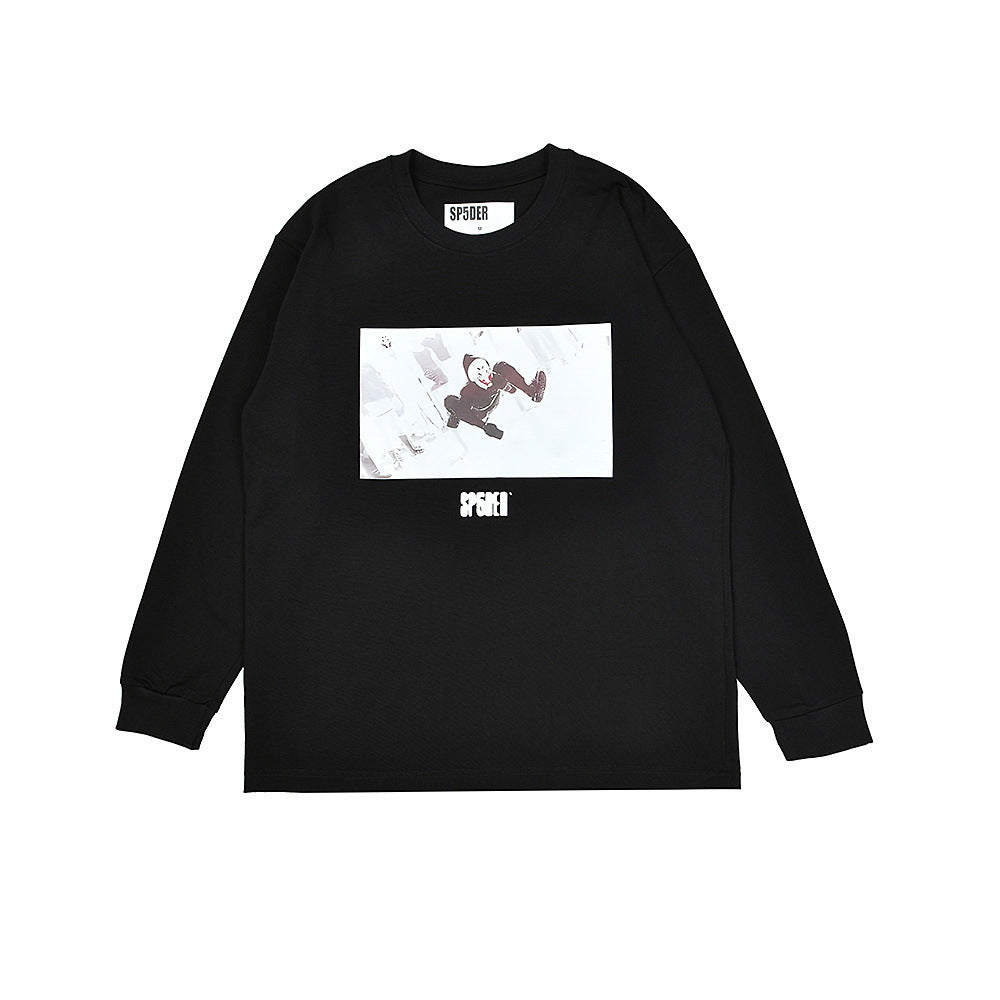 25ss High Quality SP5DER American Streetwear Rhinestone Foam Letter Spider Web Hoodie (Unisex)