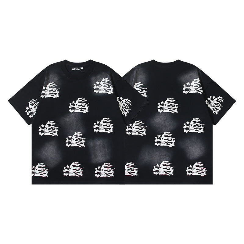 Vintage Washed Oversized Graphic Tee – Unisex American Streetwear