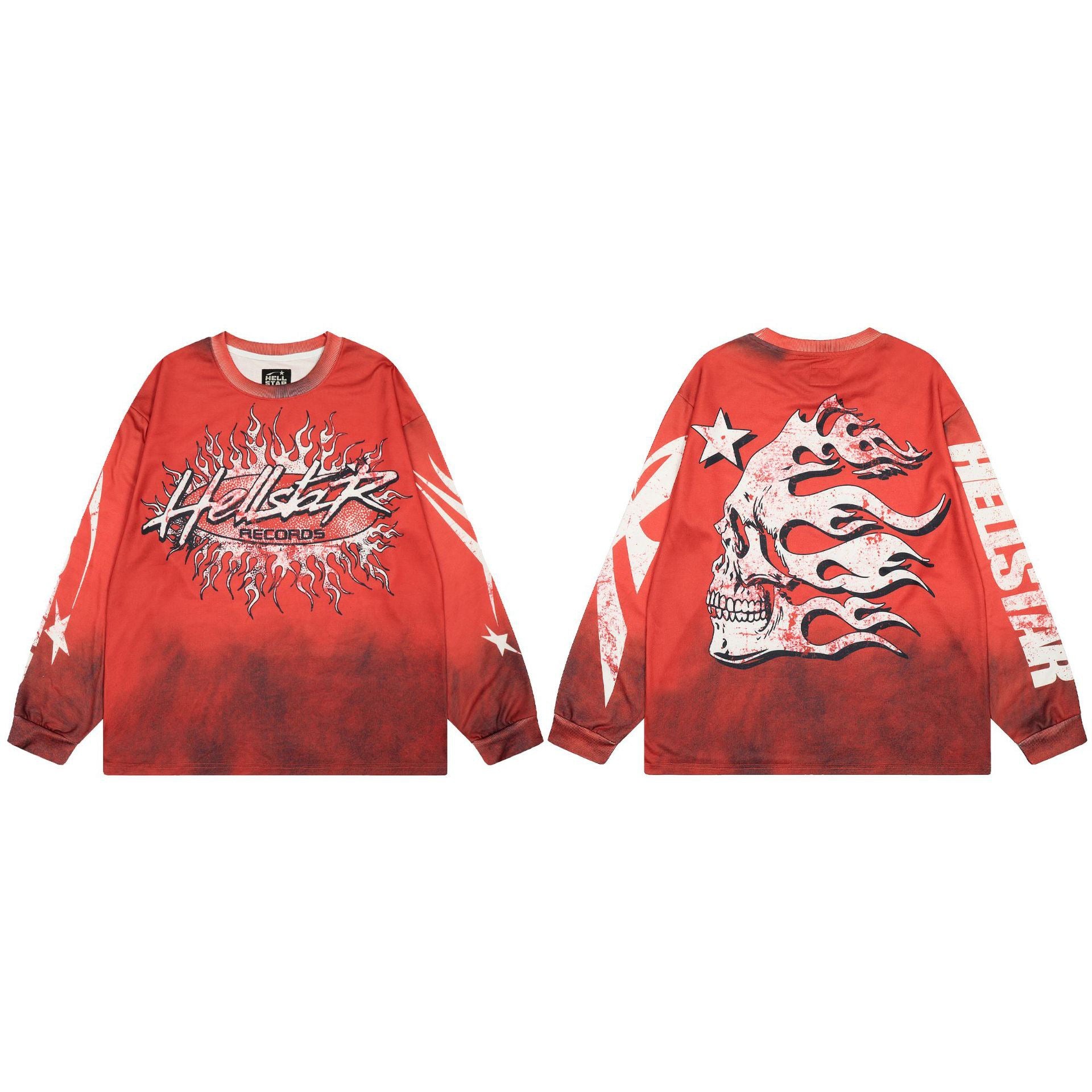 Hellstar Long Sleeve Graphic Sweatshirt – Fall/Winter Unisex American Streetwear
