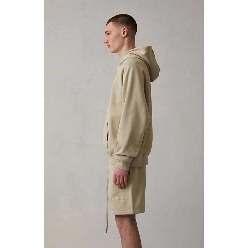FOG Essentials 1977 Flocked Logo Fleece Pullover Hoodie – 2022SS Vintage American Streetwear