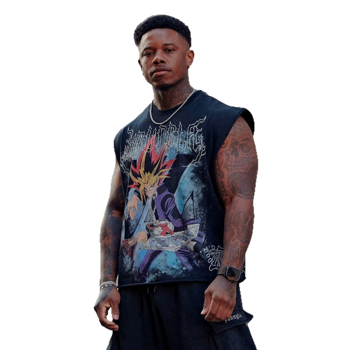 YOUNGLA Game King Graphic Tank Top – Men's Streetwear Workout Vest (Unisex)