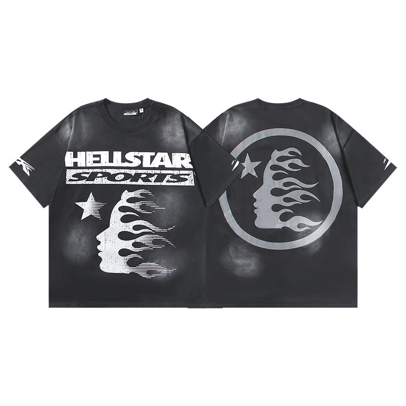 HELL Vintage Washed Oversized Graphic Tee
