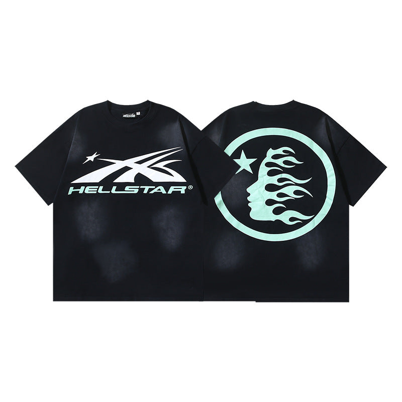Vintage Washed Oversized Graphic Tee – Unisex American Streetwear