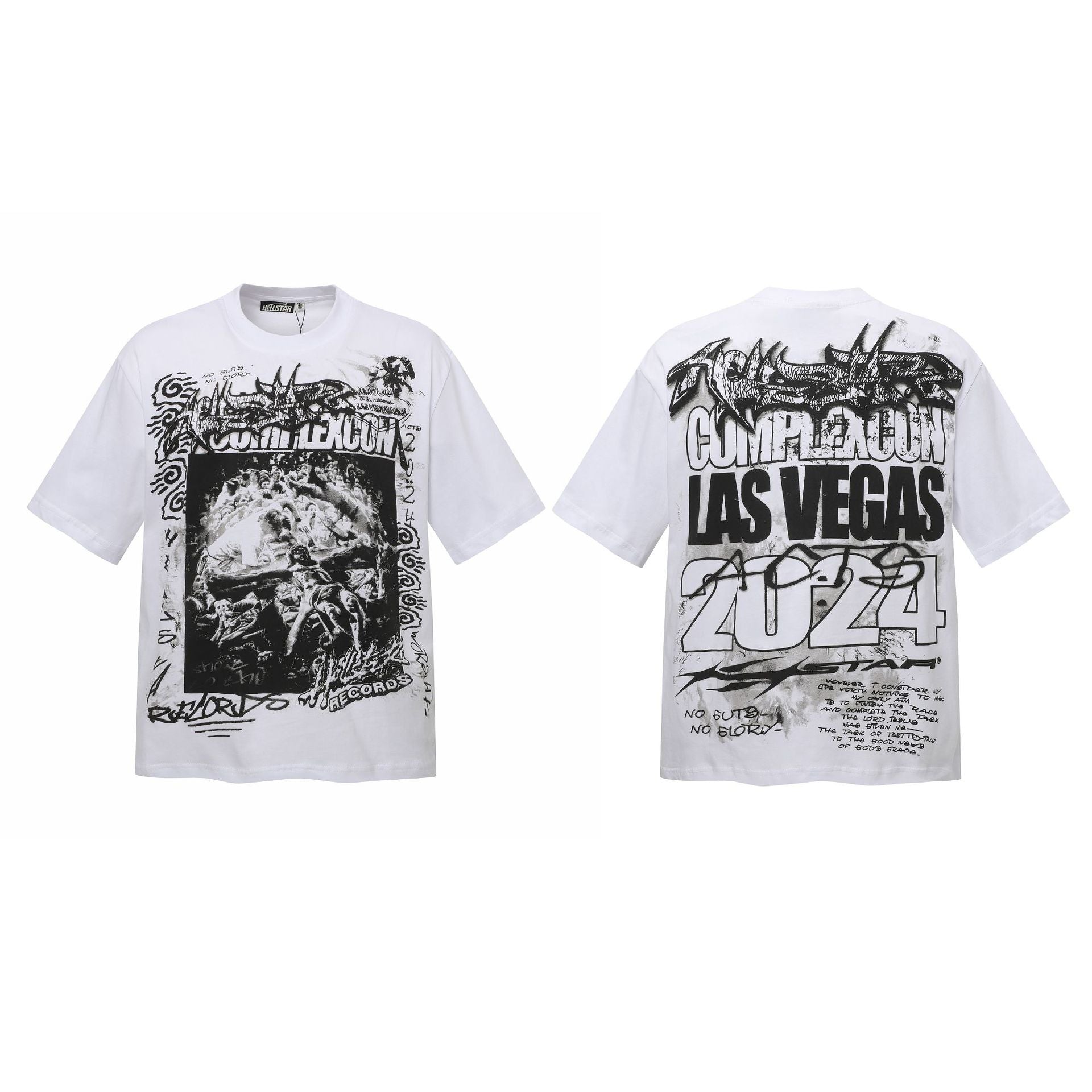 HELL Vintage Washed Graphic Tee – Oversized Unisex Short Sleeve T-Shirt