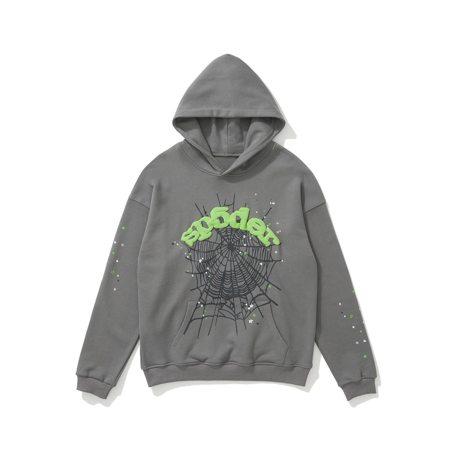 Sp5der 555555 Rhinestone Bubble Letter Spider Web Hoodie & Sweatpants