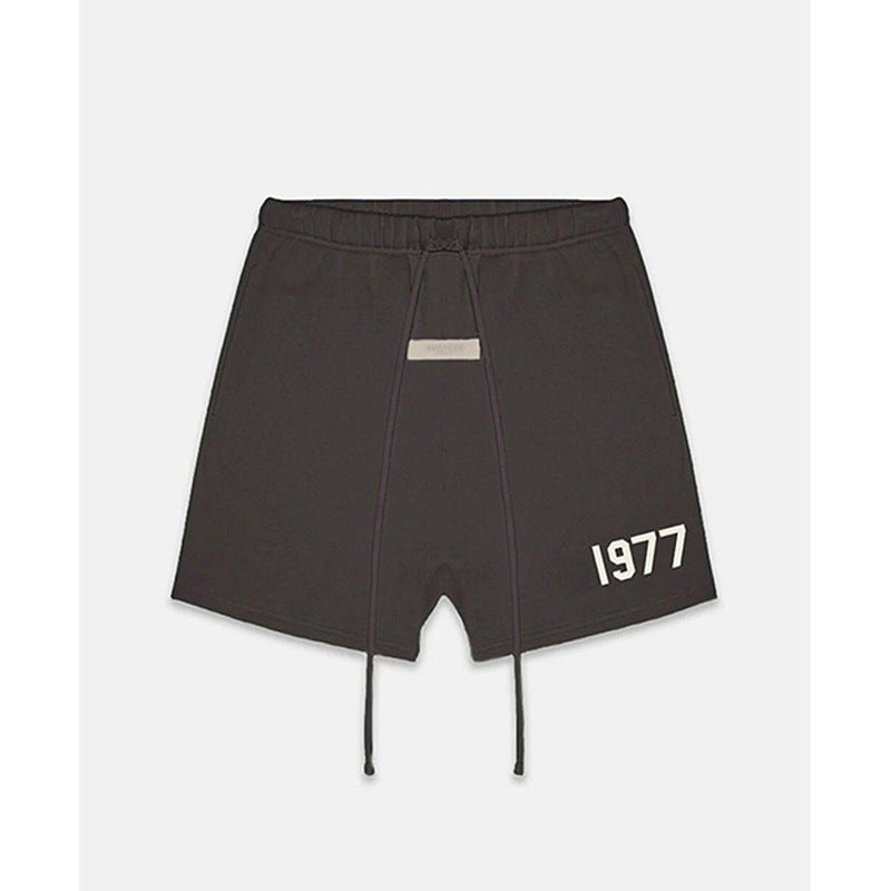 Essentials 1977 Flocked Print Shorts – 2022SS Unisex American Streetwear