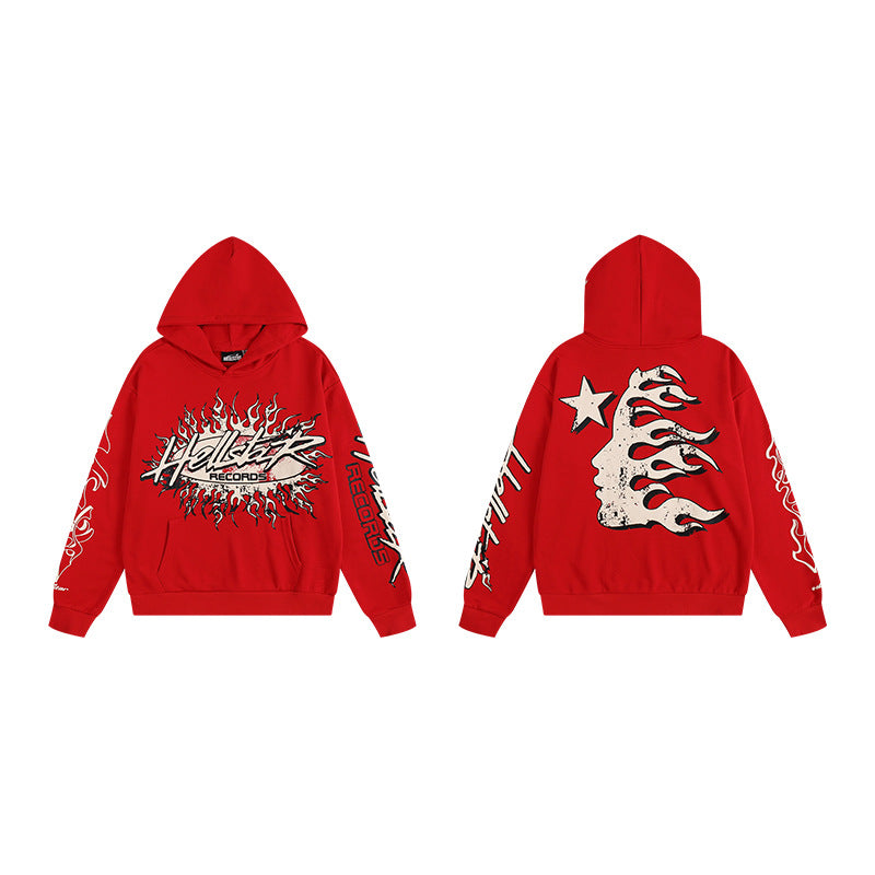 HELLSTAR 25SS American Streetwear Heavyweight Terry Graphic Hoodie & Sweatpants Set — Vol. 3