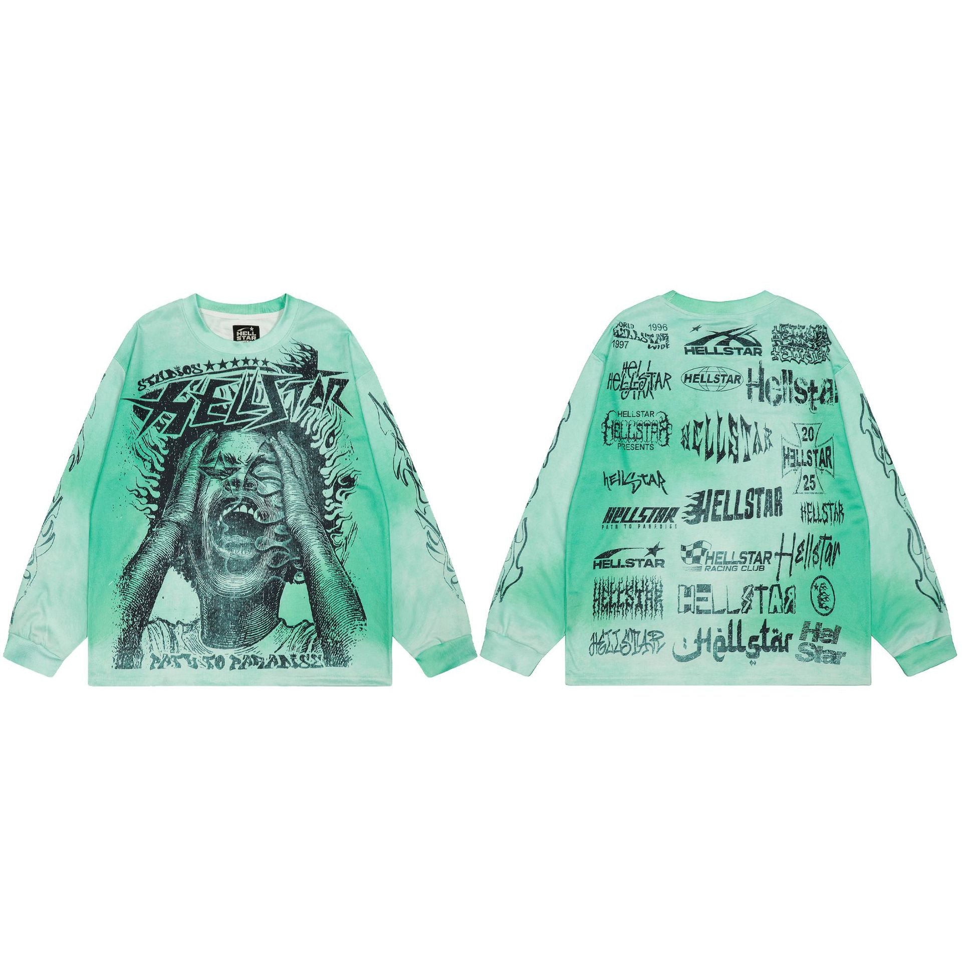 Hellstar Long Sleeve Graphic Sweatshirt – Fall/Winter Unisex American Streetwear