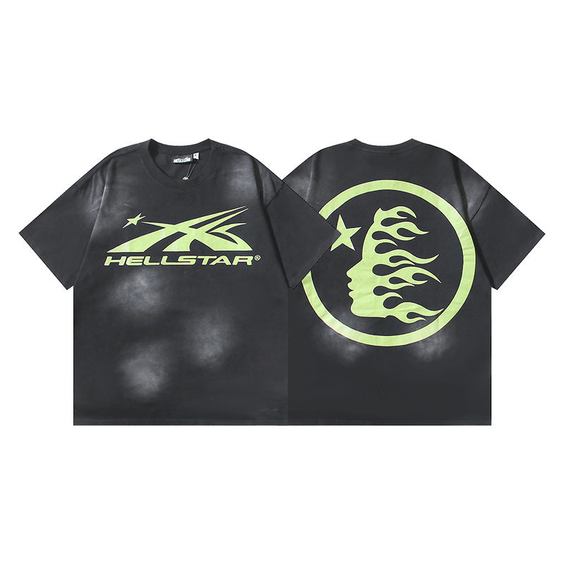 Vintage Washed Oversized Graphic Tee – Unisex American Streetwear