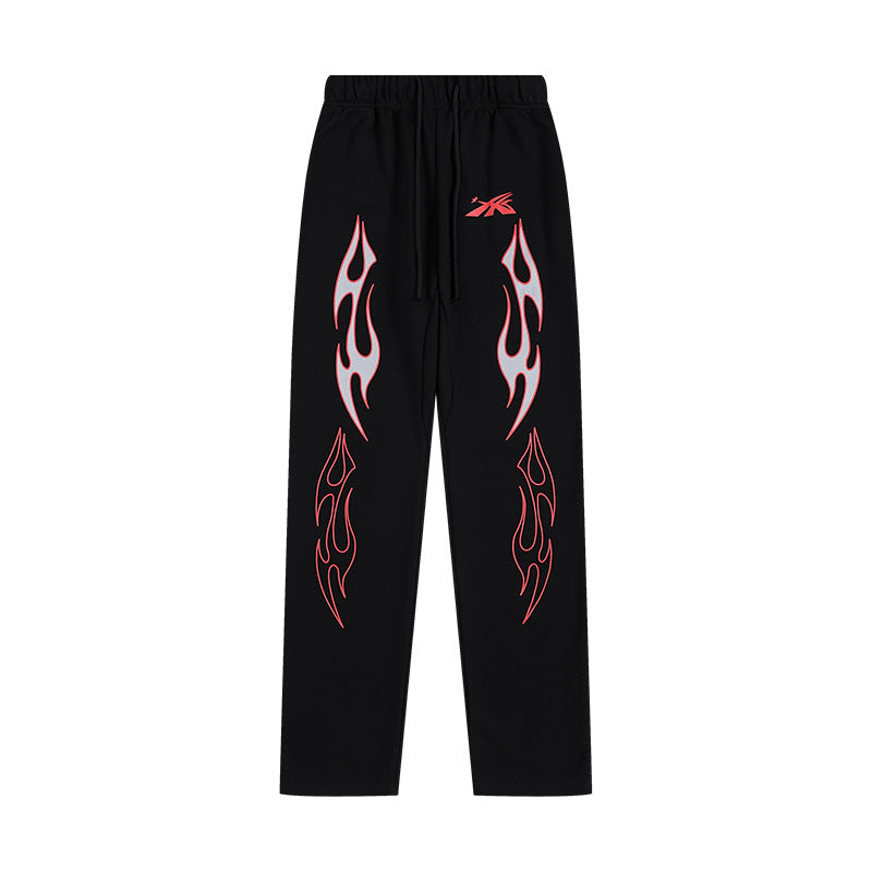 HELLSTAR 25SS American Streetwear Heavyweight Terry Graphic Hoodie & Sweatpants Set