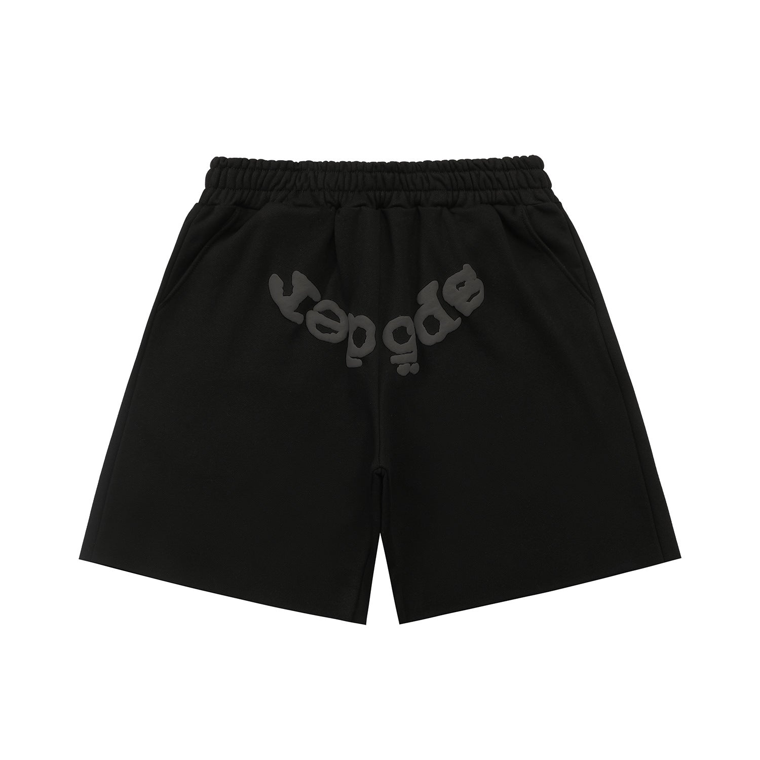 Sp5der 555555 Spider Web Bubble Letter Shorts