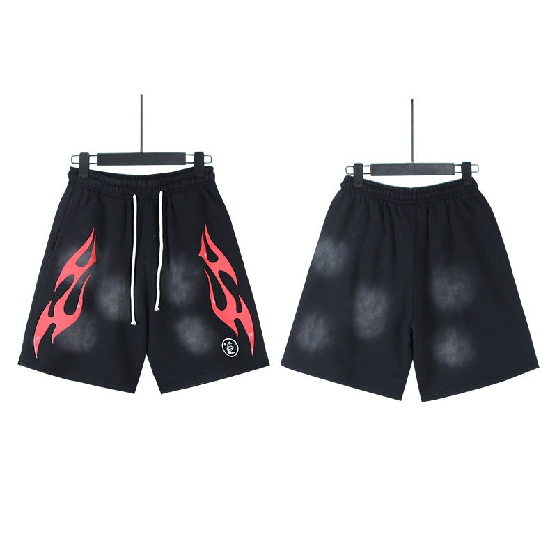 Hellstar Acid-Washed Graphic Tee & Shorts Set