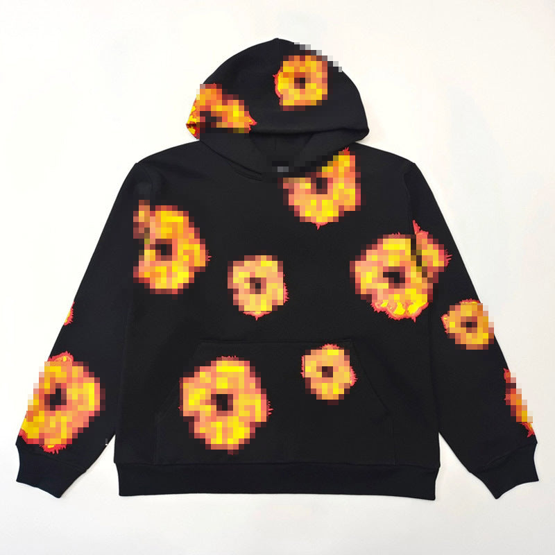 3D Puff Print Pullover Hoodie & Sweatpants – Relaxed Unisex American Streetwear