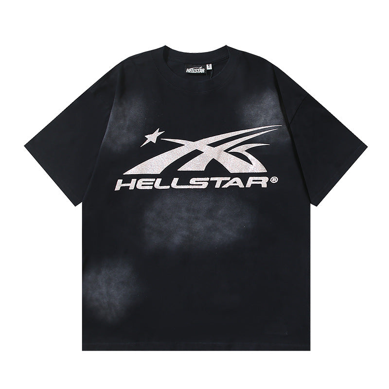HELLSTAR Washed Vintage Graphic Tee — Unisex Oversized Streetwear