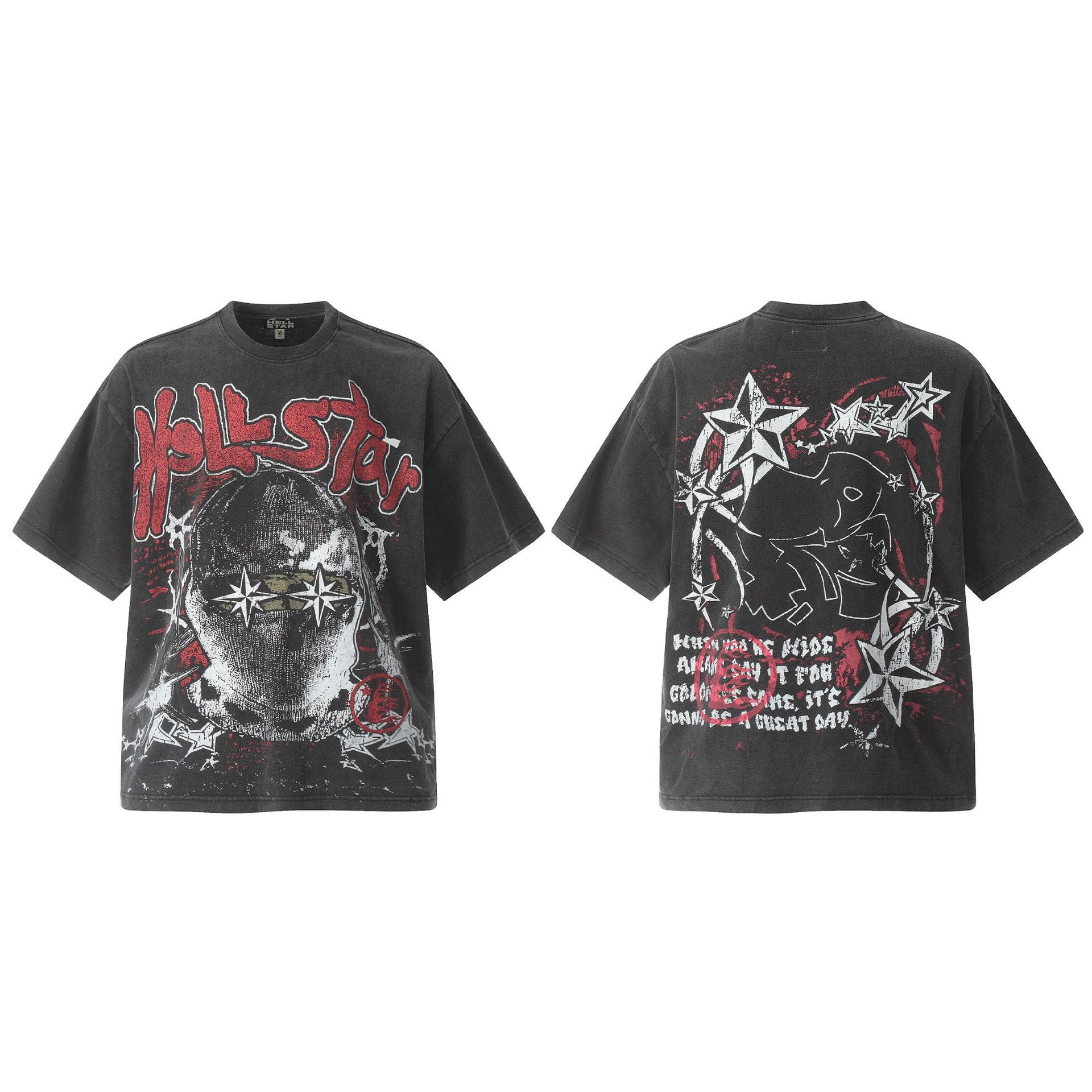 HELLSTAR Vintage Graphic Print Oversized Tee – Unisex Streetwear
