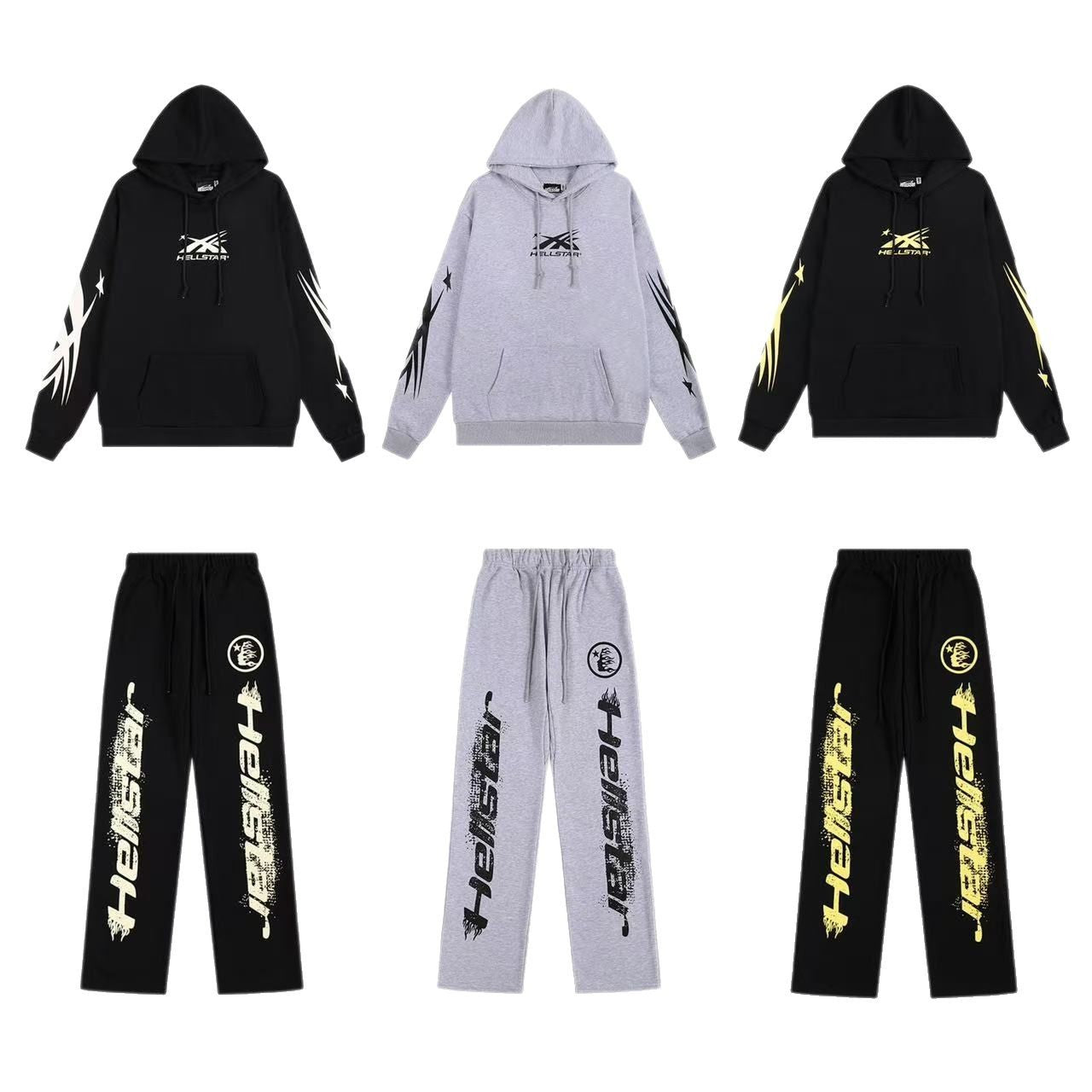 Hell Star Heavyweight Terry Hoodie Tracksuit Set – Unisex