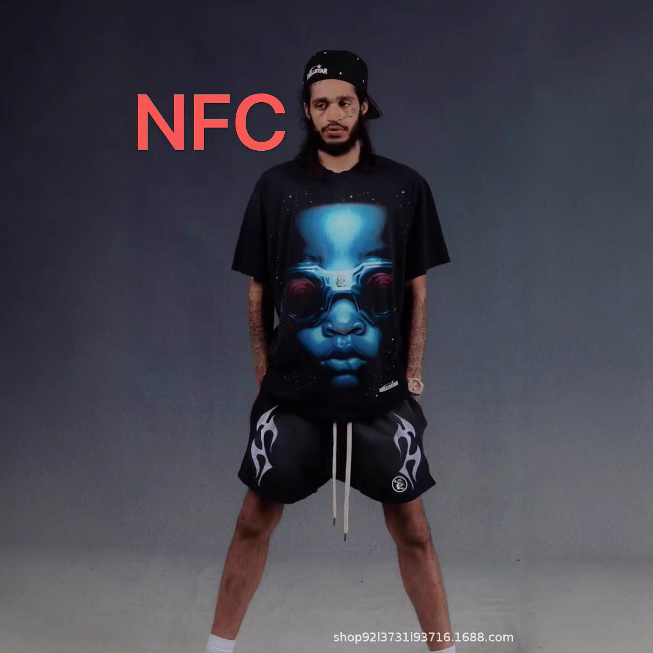 Vintage Washed Oversized Graphic Tee – Unisex American Streetwear