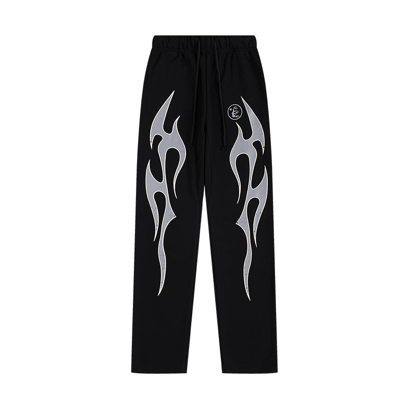 HELLSTAR 25SS American Streetwear Heavyweight Terry Graphic Hoodie & Sweatpants Set