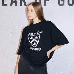 FOG Essentials Holiday Heavyweight Crewneck T-Shirt – Meteorite Black