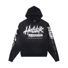 2025 Hellstar Streetwear Fleece-Lined Washed Zip-Up Hoodie – Unisex