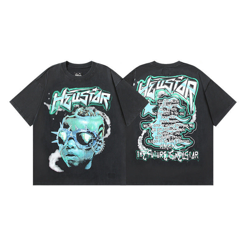 Hellstar Washed Graphic Oversized Tee – Unisex