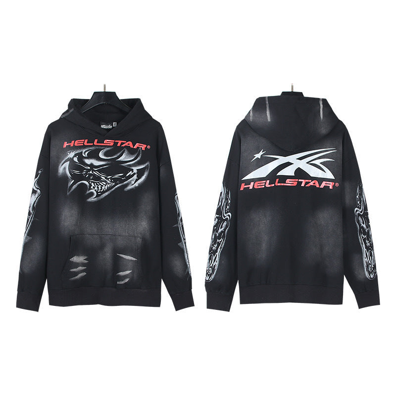Hellstar Vintage Washed Oversized Hoodie & Sweatpants Set – Unisex American Streetwear