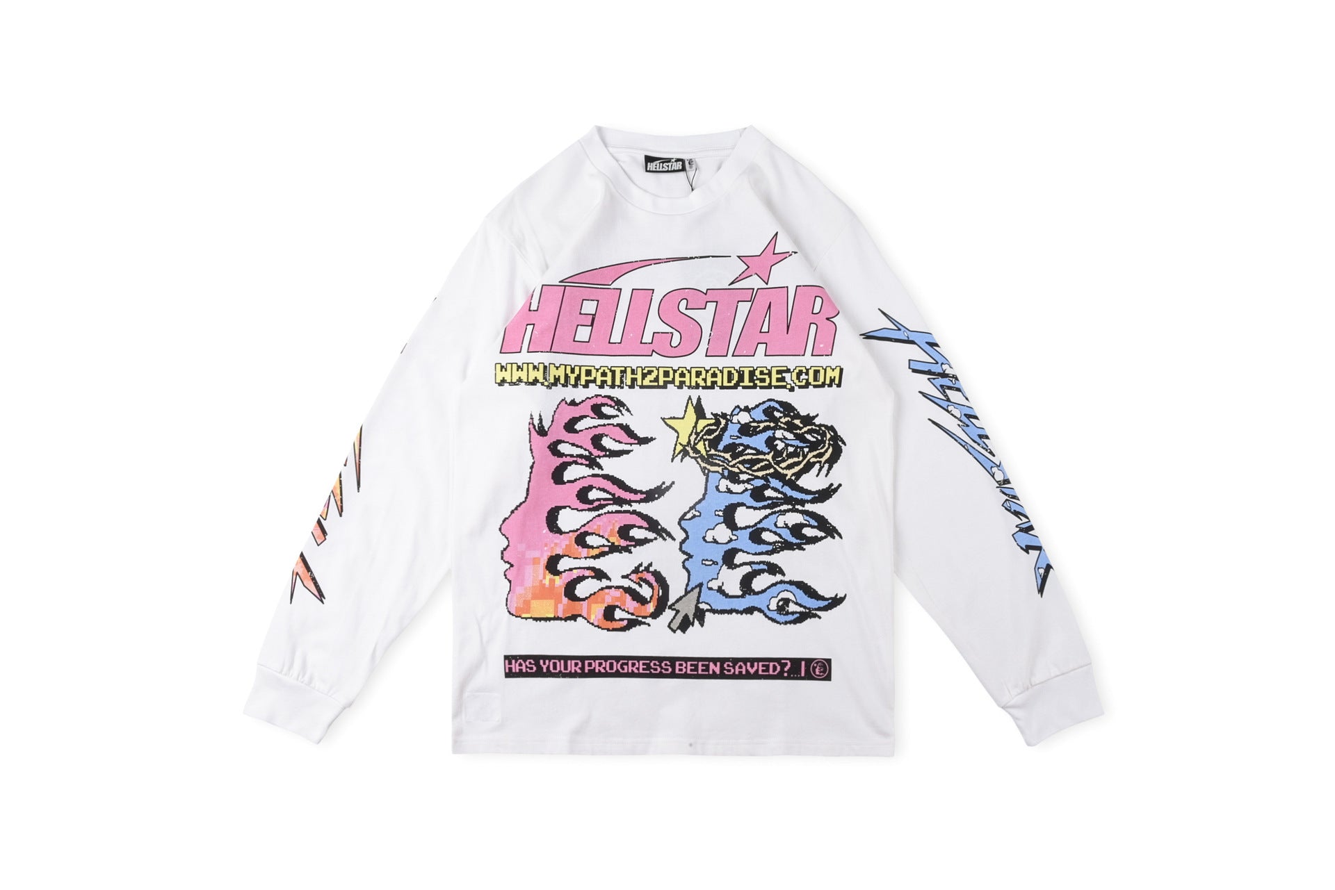 2025 Hellstar Streetwear Hip-Hop Long Sleeve Tee – Unisex