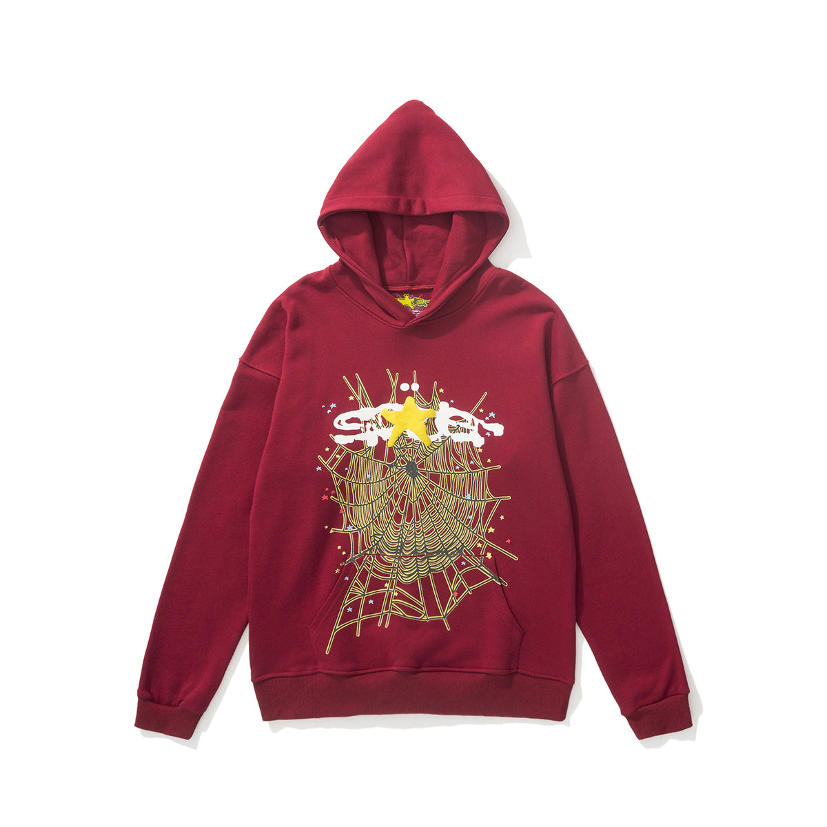 Sp5der 555555 Rhinestone Bubble Letter Spider Web Hoodie & Sweatpants