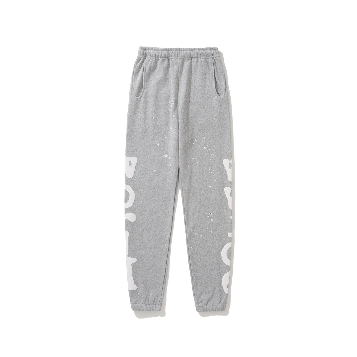 Sp5der 555555 Rhinestone Bubble Letter Spider Web Hoodie & Sweatpants