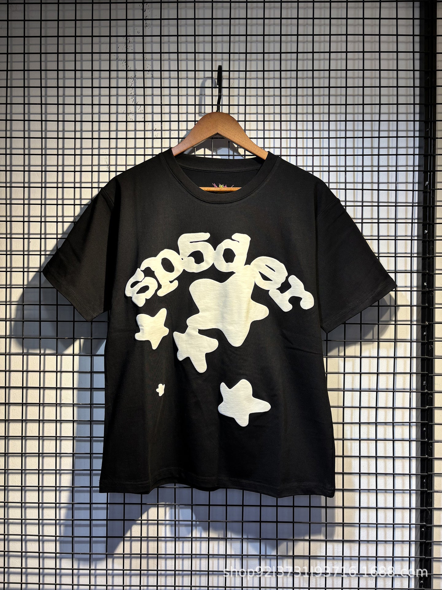 Sp5der Spider Web Bubble Letter Graphic Tee